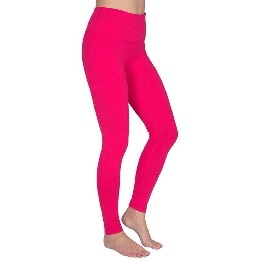 90 degrees by Reflex Mid-Rise Leggings (Hot Pink) - XS
